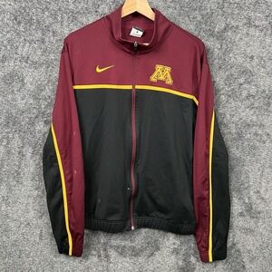 Vintage Nike Minnesota Gophers Track Jacket Mens Large Maroon Zip Up Long Sleeve